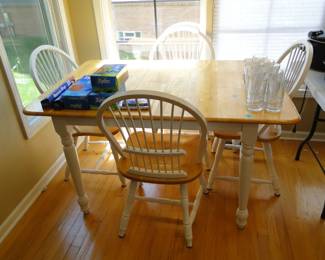 Solid wood table and chairs set