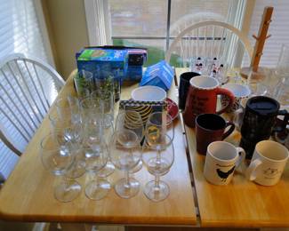 Glass ware and coffee mugs