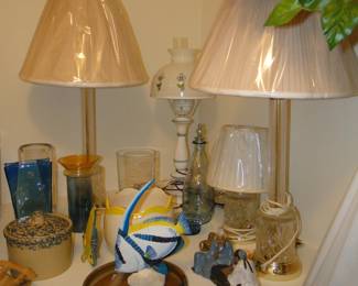Lamps and art pieces