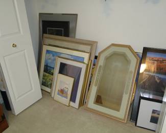 Framed art pieces, yes we will display these properly at some point in time