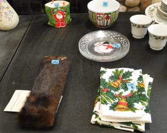 Jacobson's mink headband, and some random Christmas items too