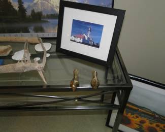 Brass birds, and lighthouse pictures