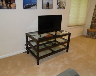 TV, and multi level shelving system