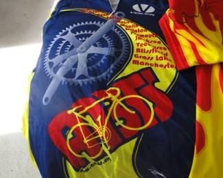 Here is where the captions get a little boring, Lots and lots of biking racing shirts