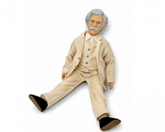 194 VintageMarkTwainFigureDollWhiteSuitCollectible