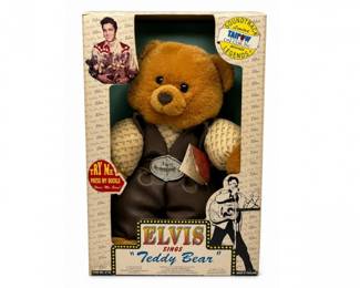 41 VintageElvisSingsTeddyBearPlushFigureBoxed