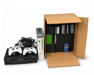 102 Xbox360ConsoleGamesControllerDVDLotBundle