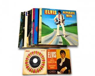 44 VintageElvisPresleyRecordAlbum45Lot