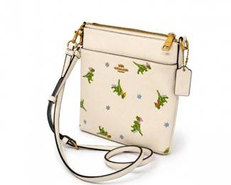 112 CoachDinosaurPrintLeatherCrossbodyPurseBag