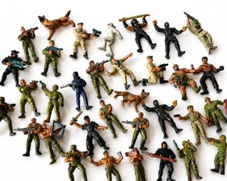 71 Vintage1980sMattelGUTSMiniActionFigureLotMilitarySoldiers