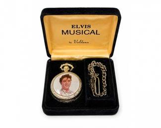 40 VintageElvisMusicalPocketWatchPendantWorks