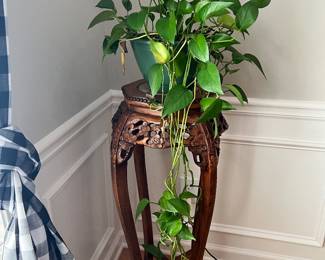 Plant Stand with Marble Top