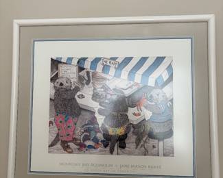 Jane Aston Burke Animal Lithograph 