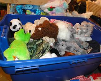 A whole bucket filled with plush