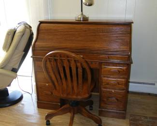 Toll top desk and matching chair