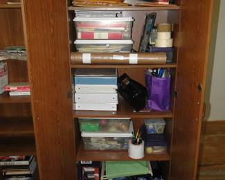 Filled with office supplies