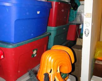 Bins and bins of Christmas items