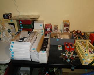 Most Christmas items, not all, hence the word most, are new in box, or vintage in box
