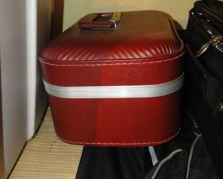 Vintage red suitcase