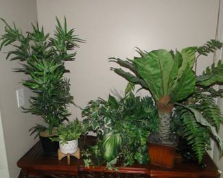 Again, with the faux plants