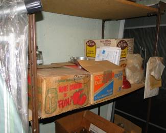 Canning supplies, and canning jars