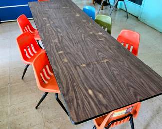 Long kids table and chairs
