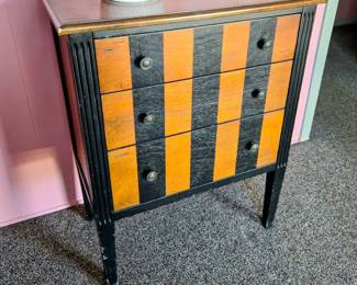 Striped dresser
