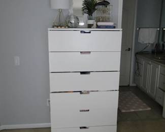 Tall white dresser