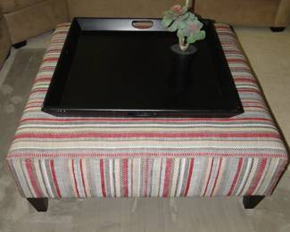 Fun ottoman with large serving tray
