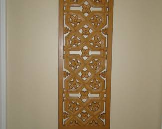 Solid wood carved wall art