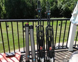Ski racks and bike racks