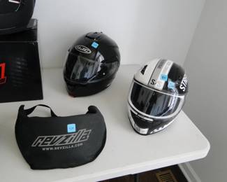 A nice collection of helmets for riders of all ages