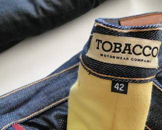 Tobacco motor wear company, is the maker of this pair of jeans