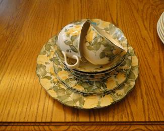 Floral two piece place setting