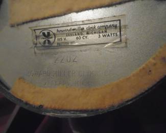 :abel on reverse of clock