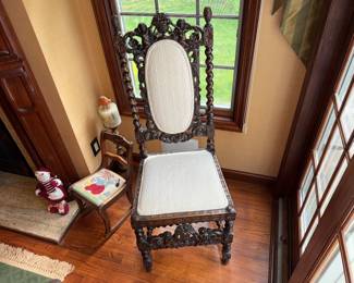 19th Century Jacobean Hand Carved Chair
