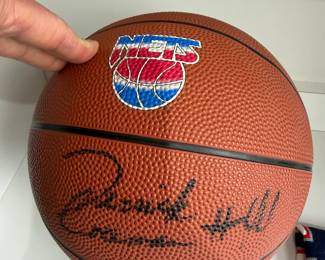 Signed New Jersey Nets Memorabilia signed by Derrick Coleman
