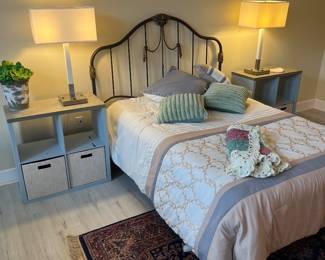 Queen head board. Full size like new mattress set
