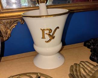 Rare Owens Illinois RX Apothecary Motor and Pestle