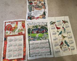 Vintage calendar towels