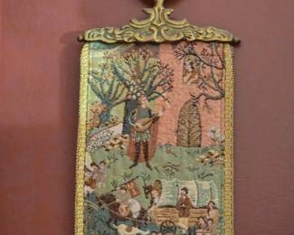 Antique French Gobelin Style Tapestry Panel with Pastoral Scene second image
