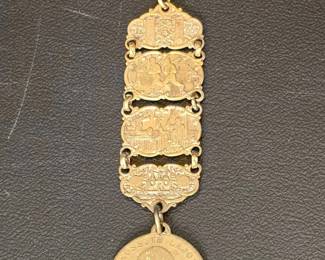 Lajos Kossuth Commemorative Medal and Link Bracelet