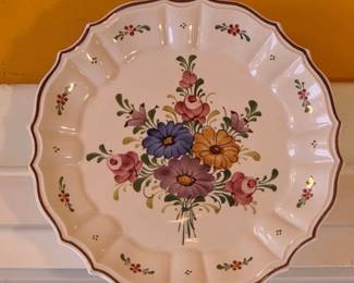 HandPainted Floral Ceramic Plate by Wechsler Tirolkeramik