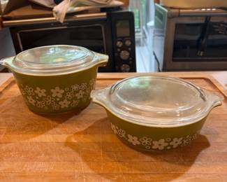 Pyrex Spring Blossom Crazy Daisy Casserole Dishes Set of 