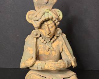 Terracotta Figurine of a Seated Maya Nobleman