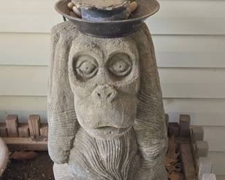 Cast Concrete Monkey Fountain Statue