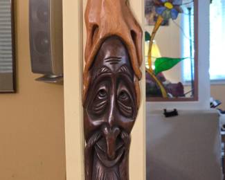 HandCarved Wooden Wood Spirit Mask