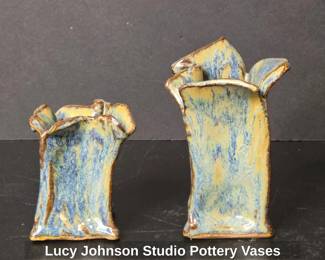 Lucy Johnson Studio Pottery Vases