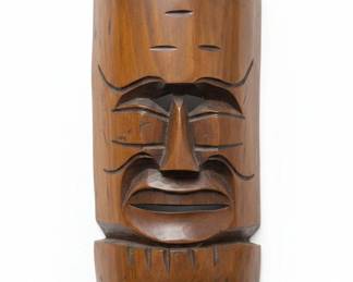 HandCarved Wooden Tiki Mask
