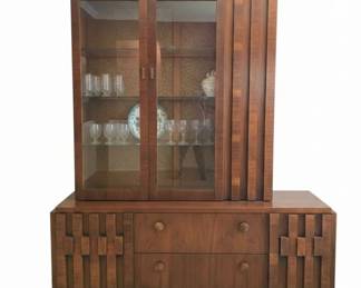 Lane Staccato Brutalist China Cabinet